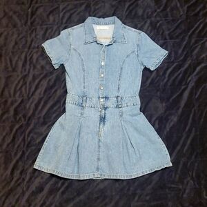 Stylish Blue Denim Kids Dress